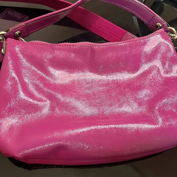 Coach Poppy magenta patent leather purse and wallet combo - Picture 9 of 16